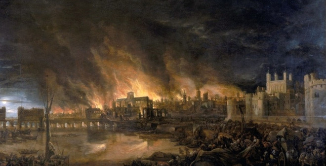 Đại dịch hạch qua chưa được bao lâu thì người dân London lại đối mặt với thảm kịch kinh hoàng khác. Trận hỏa hoạn bắt nguồn từ một tiệm bánh mỳ ở Pudding Lane, gần bờ sông Thames xảy ra ngày 2/9/1666.