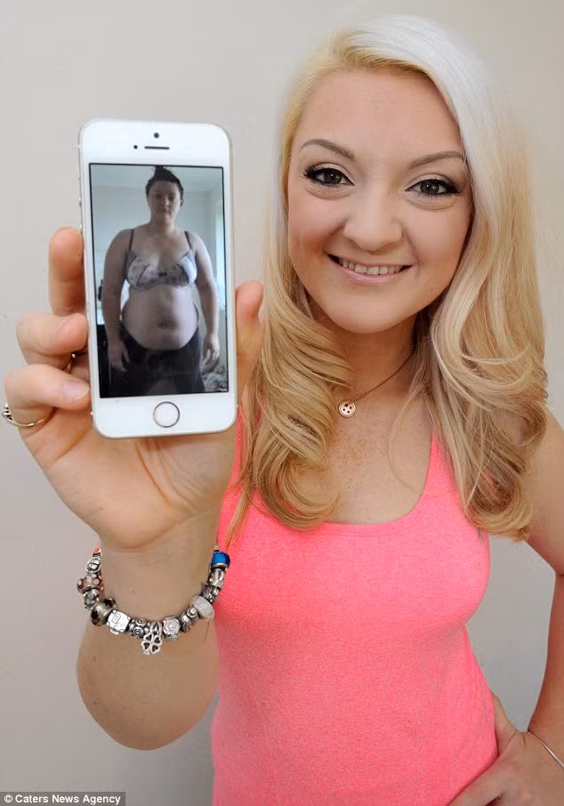 Tilly Cutler thường xuyên chụp ảnh "tự sướng" để nhắc nhở mình phải giảm cân.