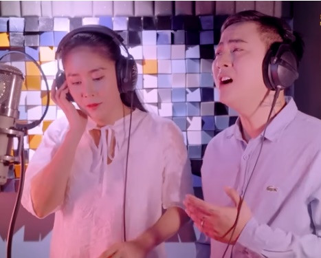 Lê Phương tiết lộ, cô cùng Hoài Lâm hữu duyên lại được làm việc với khau khi cùng cover nhạc phim, trong tác phẩm điện ảnh mà cô tham gia sắp ra rạp. Ảnh: YouTube Hoài Lâm.