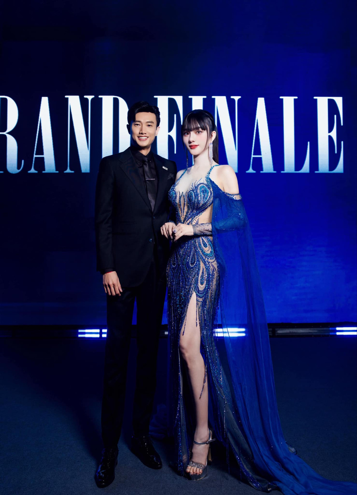 Lâm Khánh Chi và Quốc Trường xuất hiện trên thảm đỏ Mister Vietnam. Ảnh: FB Lâm Khánh Chi