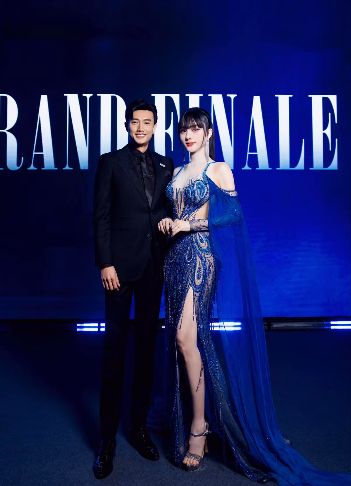 Lâm Khánh Chi và Quốc Trường xuất hiện trên thảm đỏ Mister Vietnam. Ảnh: FB Lâm Khánh Chi