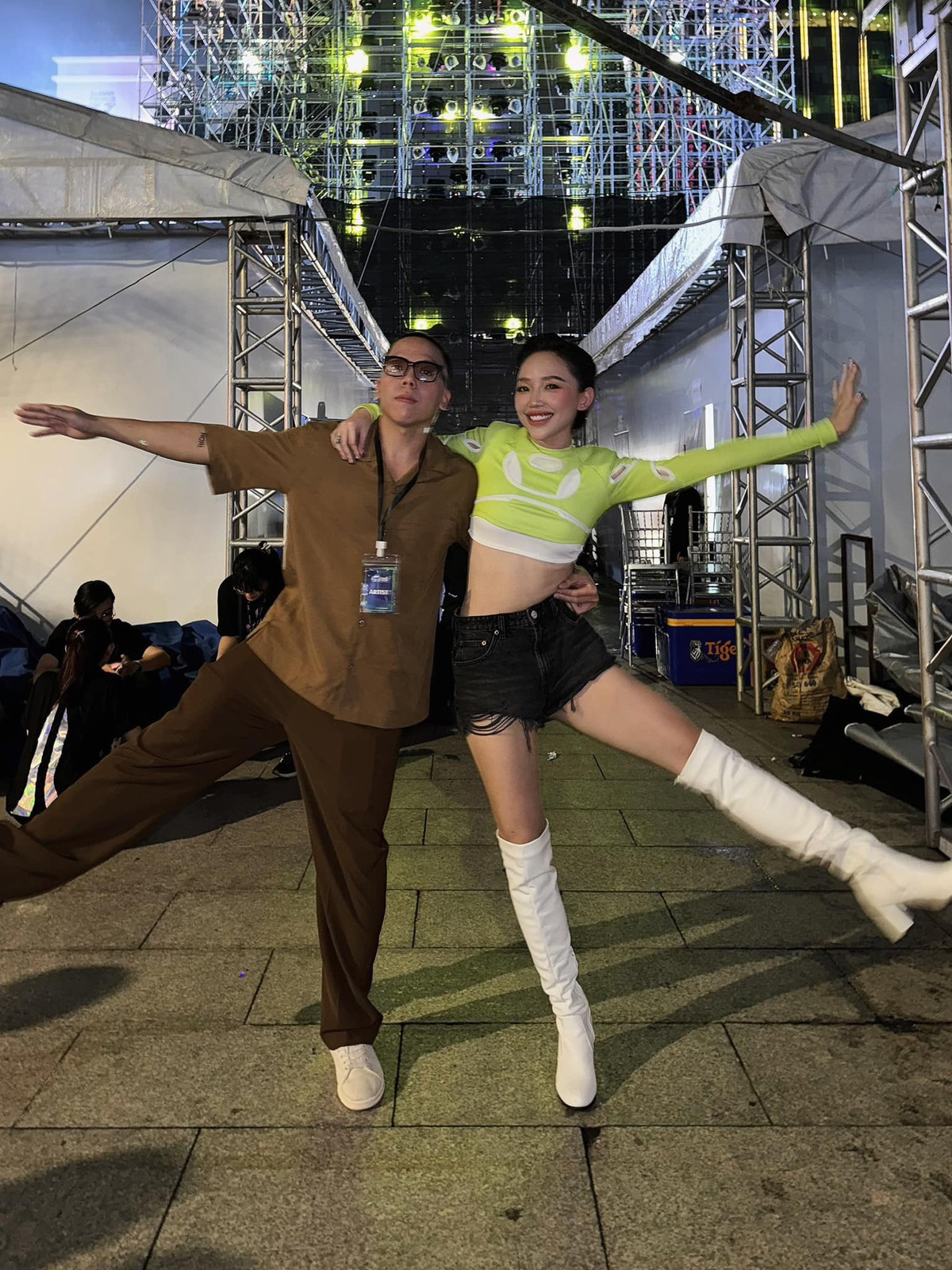 Tóc Tiên từng chia sẻ, cô và Hoàng Touliver đang tận hưởng từng khoảnh khắc bên nhau và chưa có kế hoạch sinh con trong thời gian tới. Ảnh: FBNV