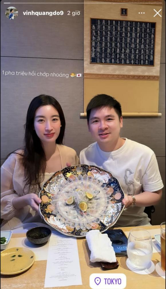 Đỗ Mỹ Linh và Đỗ Vinh Quang hẹn hò ở Nhật Bản. Ảnh: IGNV