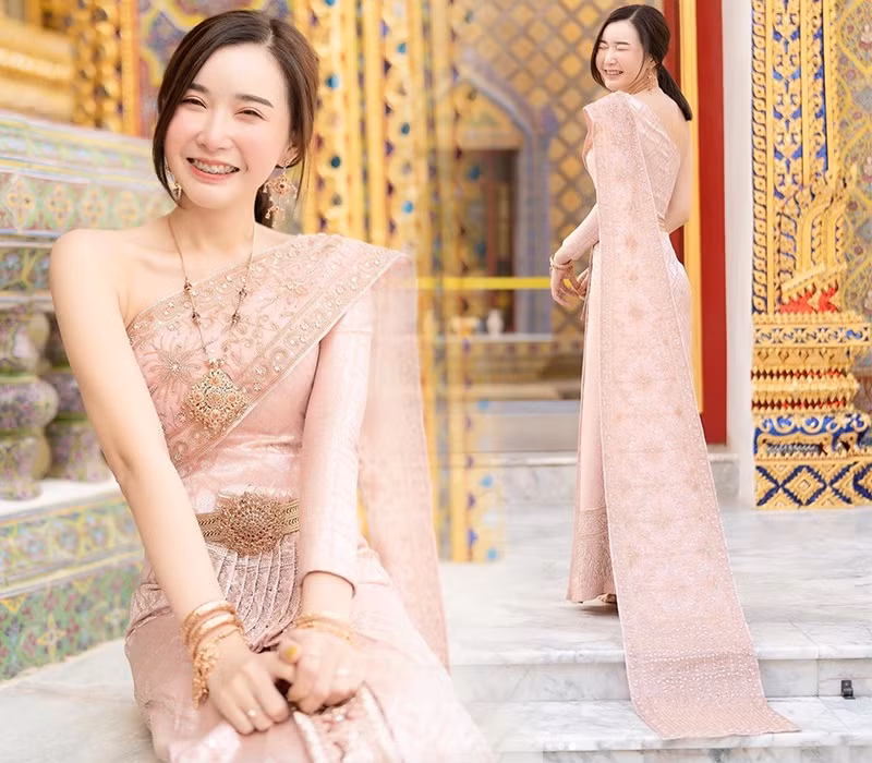 Thực tế, Qanan Kanokyada vốn đã có dáng đẹp, gương mặt xinh xắn nên cô nàng chỉ cần ăn mặc kín đáo, nền nã là đủ gây chú ý. Ảnh: IGNV