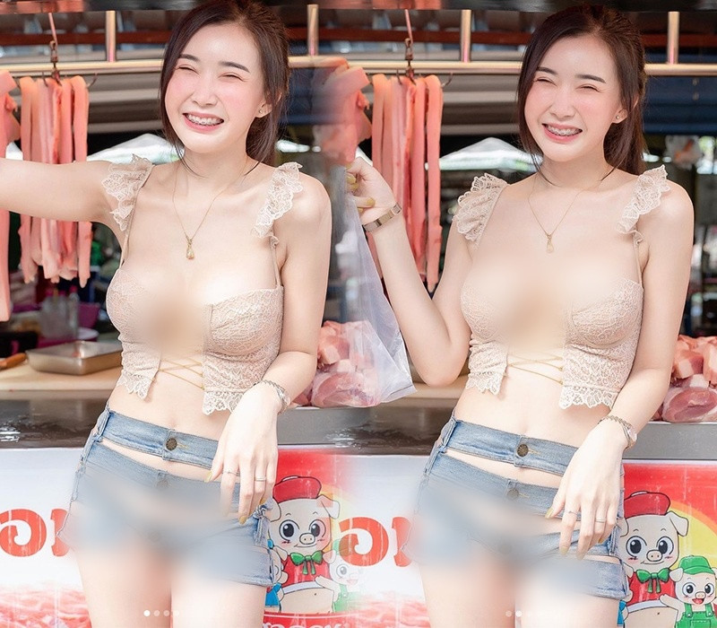 Dù xuất hiện bất cứ nơi đâu, Qanan vẫn tự tin mặc trang phục hở bạo, gây "nóng mắt".