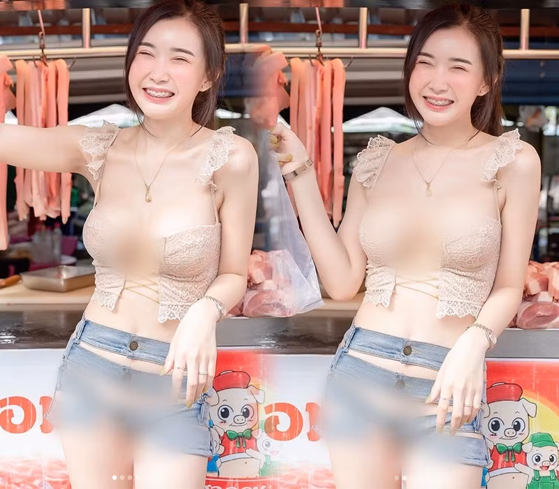 Dù xuất hiện bất cứ nơi đâu, Qanan vẫn tự tin mặc trang phục hở bạo, gây "nóng mắt".