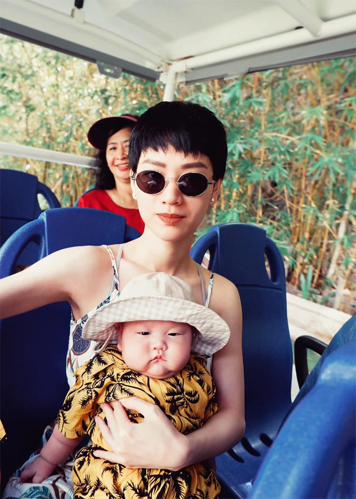 Con trai thứ hai của nữ ca sĩ Trà My Idol sinh năm 2019, tên ở nhà là Hayden. (Ảnh: FB Trà My Idol)