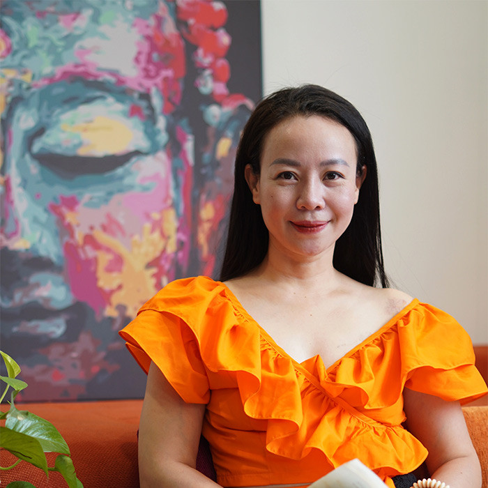 Hiện Vân Anh cùng con trai đang sống trong một căn nhà 5 tầng khang trang ở phố Nguyễn Lương Bằng. (Ảnh: Dân trí)