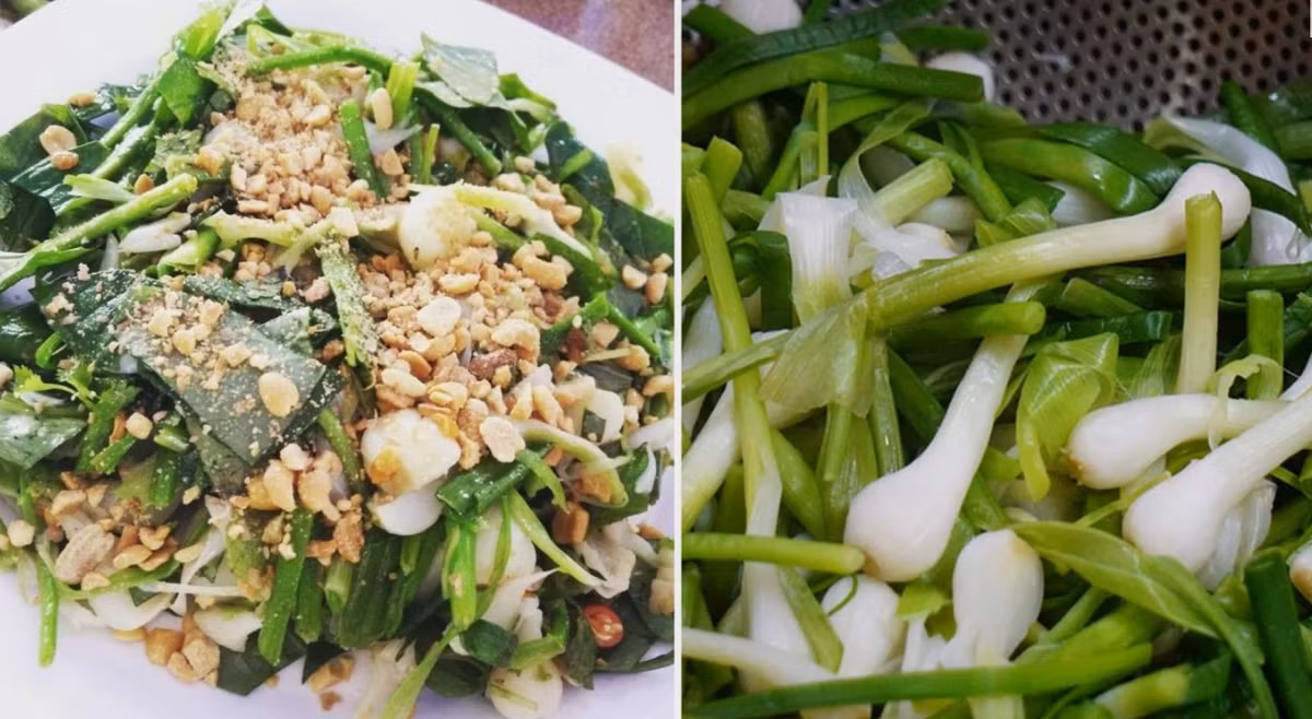 Là vùng đất của những loại tỏi nổi tiếng thì dĩ nhiên không thể thiếu các món ăn được làm từ nguyên liệu này và món gỏi tỏi là điển hình. Gỏi tỏi Lý Sơn được làm từ thân tỏi đực. Tỏi nhổ lên chỉ lấy phần thân, bỏ lớp vỏ ngoài cùng, rửa sạch hấp cách thủy cho chín rồi trộn với các loại gia vị, rắc thêm ít đậu phộng.