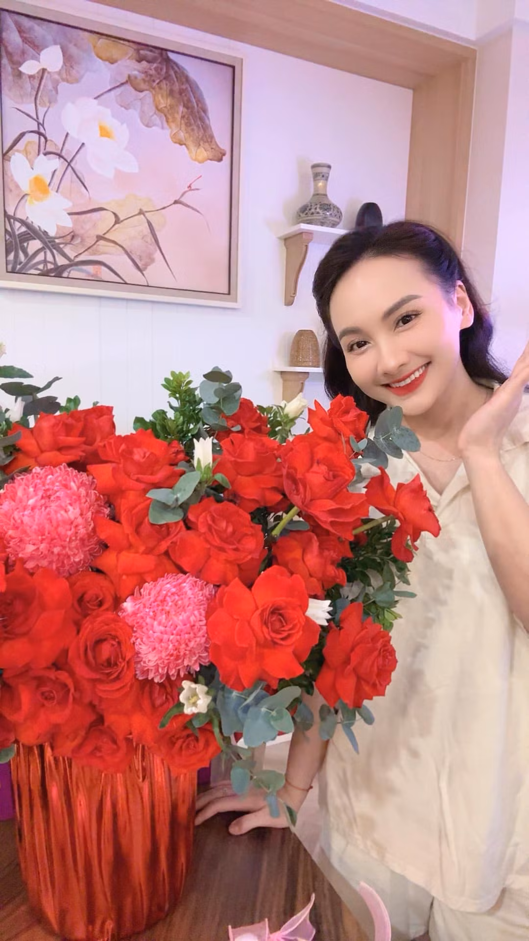 Nữ diễn viên thường xuyên khoe mặt mộc lên trang cá nhân. Ảnh: FB Bảo Thanh