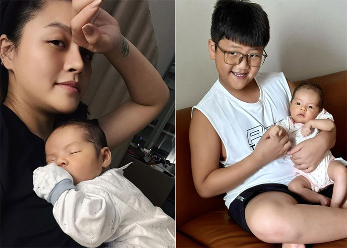 Nữ diễn viên "Quỳnh búp bê" cho biết, con gái nặng 3,1 kg lúc chào đời và được đặt tên là An. Ảnh: FB Thu Quỳnh