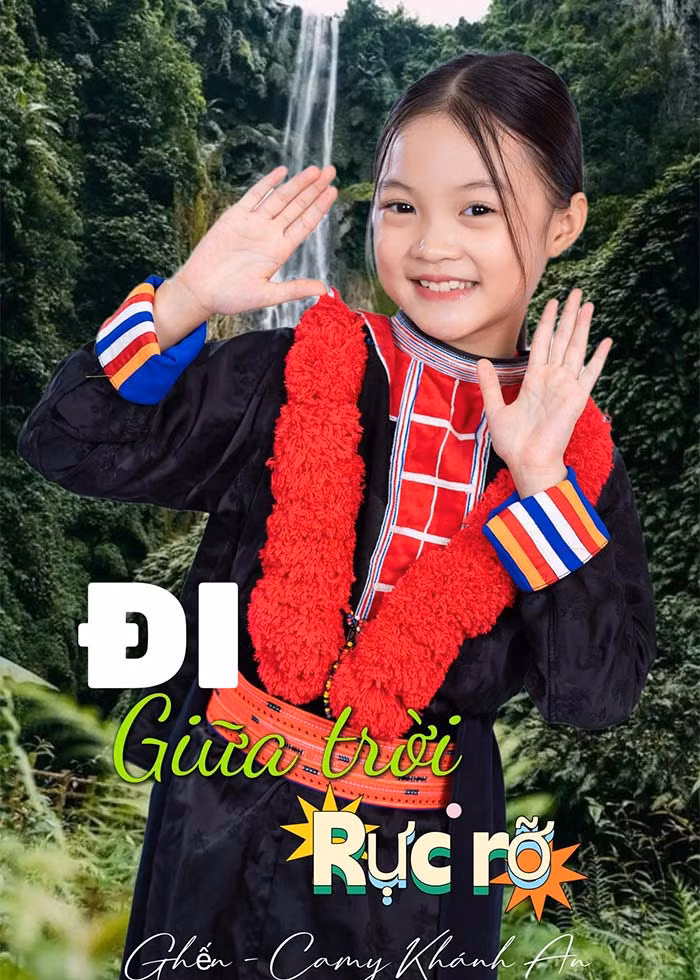 Ngoài hai nhân vật Chải, Pu, cô bé Ghến trong phim " Đi giữa trời rực rỡ" cũng được nhiều khán giả hâm mộ bởi vẻ ngoài đáng yêu, xinh xắn. (Ảnh: FB Khánh An)