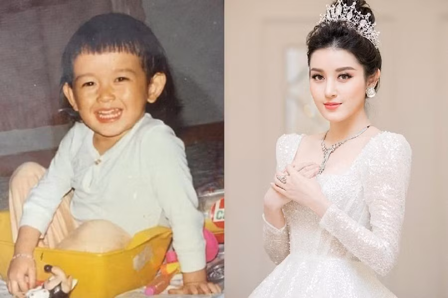 Nguyễn Trần Huyền My là Á hậu 1 Hoa hậu Việt Nam 2014. Ảnh ngày bé với nụ cười vô tư, sảng khoái hay nụ cười dịu dàng hiện tại thì Huyền My vẫn vô cùng xinh đẹp. Ảnh: FB Nguyen Tran Huyen My