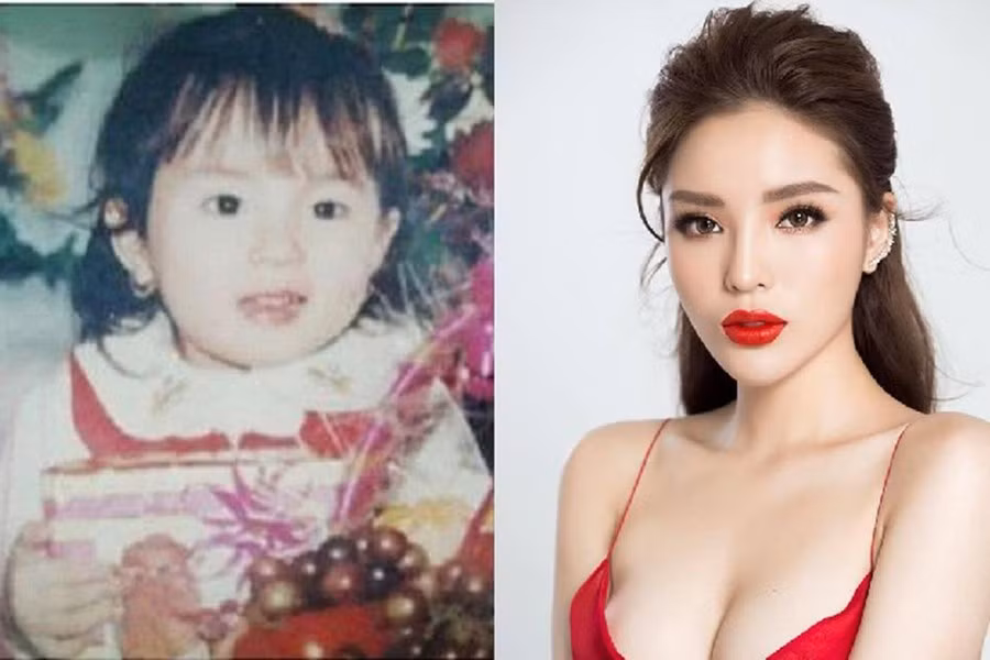 Hoa hậu Việt Nam 2014 Nguyễn Cao Kỳ Duyên là sao Việt luôn được đánh giá cao về nhan sắc. Ngay từ khi còn nhỏ, Kỳ Duyên đã sở hữu đôi mắt to tròn, làn da trắng hồng và những đường nét thanh tú. Ảnh: FB Nguyen Cao Ky Duyen