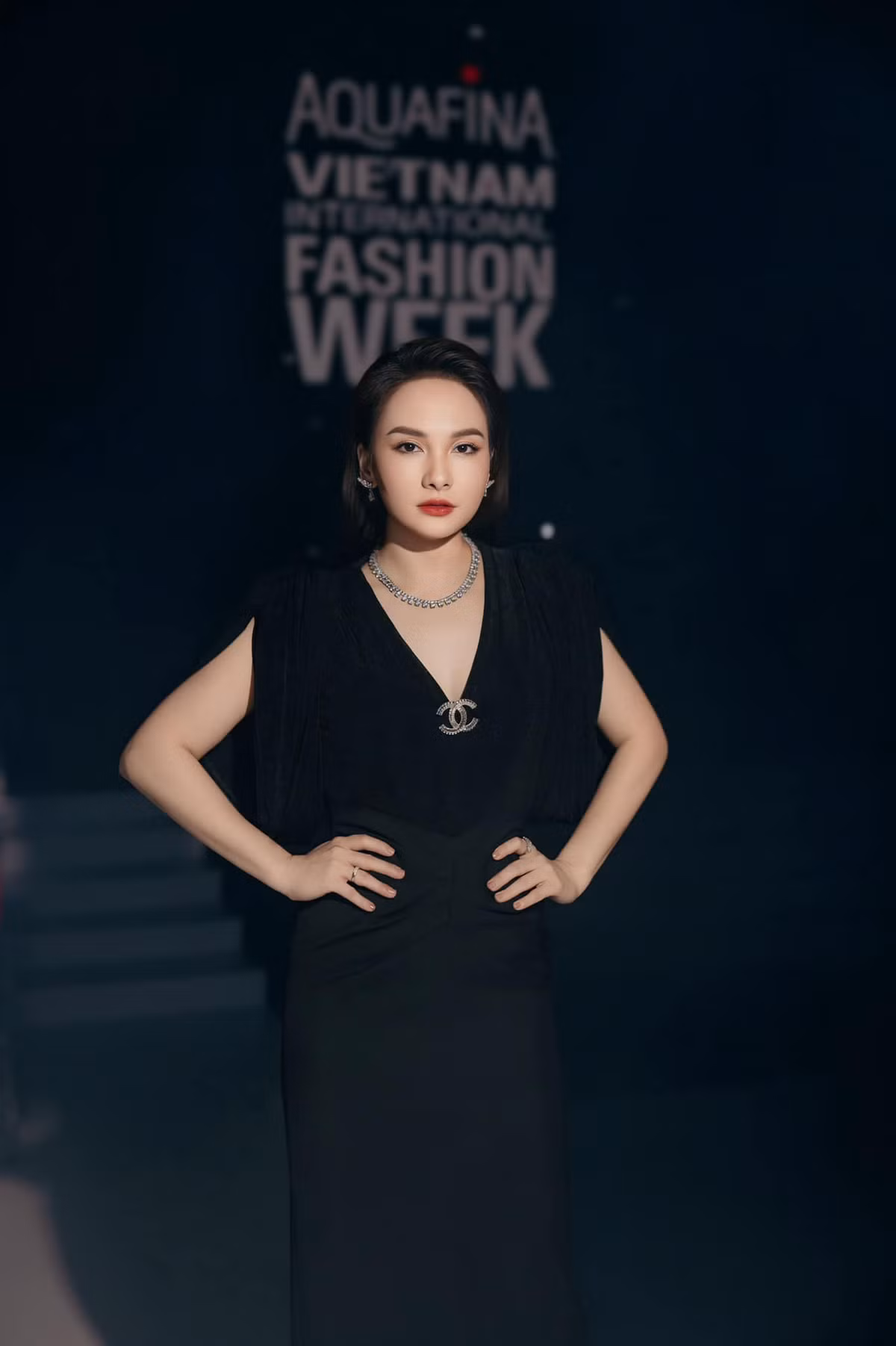 Diễn viên Bảo Thanh diện váy đen quyến rũ khi tham dự một sự kiện. Ảnh: FB Bảo Thanh