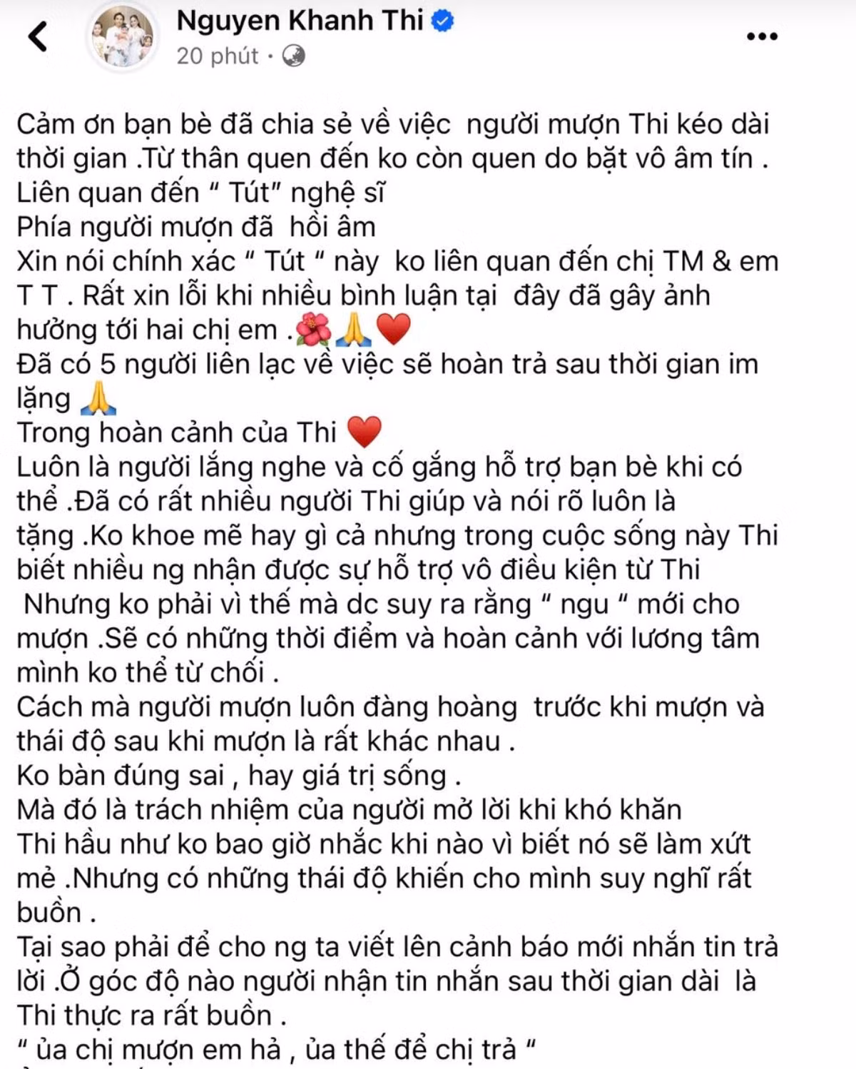 Khanh Thi xin loi Thuy Tien, tiet lo nguoi muon tien da hoi am