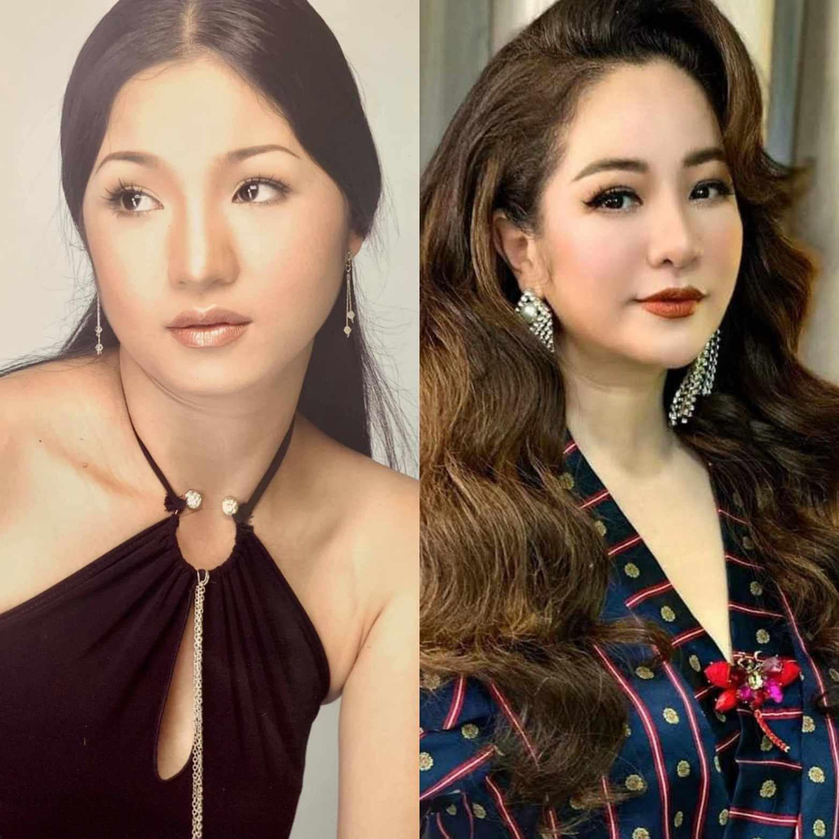 Thuý Nga chia sẻ hình ảnh nhan sắc ngày ấy và bây giờ. Ảnh: FB Trần Thuý Nga