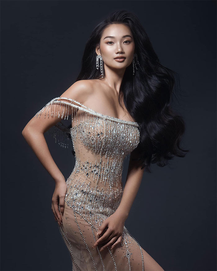 Trong cuộc thi Miss Universe Vietnam 2024, Quỳnh Anh được coi là đối thủ đáng gờm của Hoa hậu Nguyễn Cao Kỳ Duyên. (Ảnh: FB Quỳnh Anh)