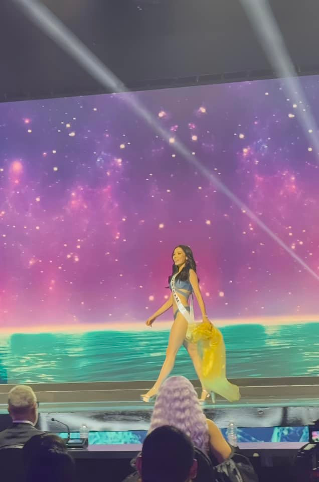 Đôi chân thon dài, vòng eo con kiến không chút mỡ thừa cùng thần thái tự tin, quyến rũ đã giúp Kỳ Duyên thêm phần nổi bật. Ảnh: FB Miss Universe Vietnam