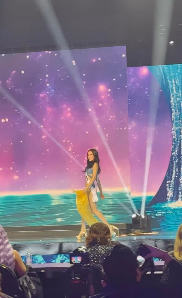 So với phần trình diễn trang phục áo tắm tại bán kết, Kỳ Duyên được nhận xét đã có sự tiến bộ rõ rệt. Ảnh: FB Miss Universe Vietnam