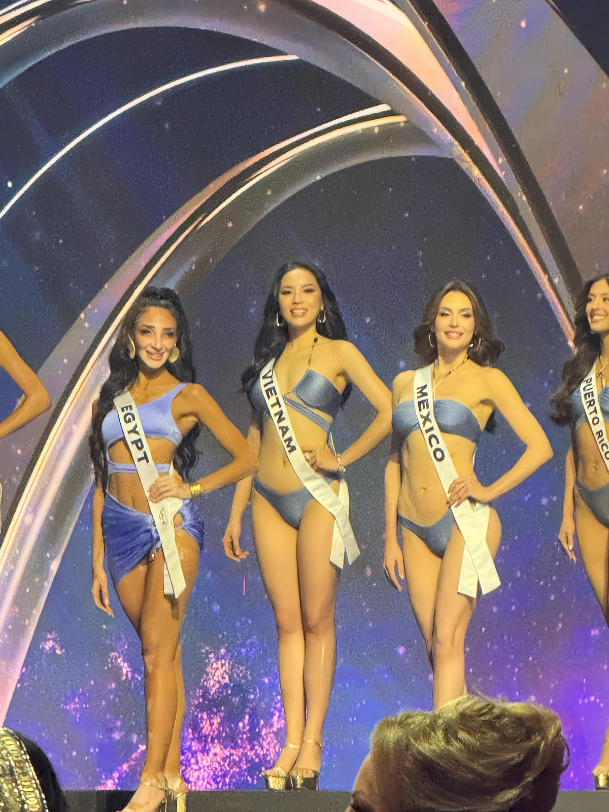 Sau khi lọt top 30, Kỳ Duyên cùng các người đẹp khác tham gia phần thi trang phục áo tắm để tìm ra top 12 Miss Universe 2024. Ảnh: FB Miss Universe Vietnam