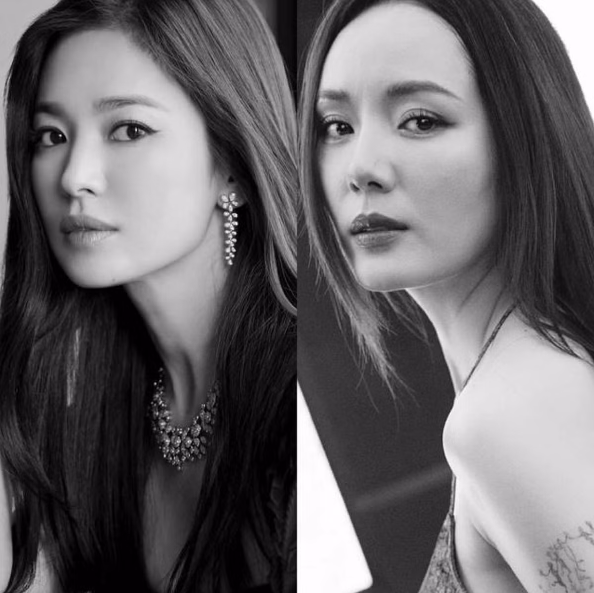 Phương Linh từng gây tranh cãi khi chia sẻ bức ảnh tự so sánh mình với Song Hye Kyo. Nữ ca sĩ viết: "Chị là biểu tượng nhan sắc đỉnh cao xứ củ sâm. Em là biểu tượng nhan sắc xứ bún chả bánh cuốn bánh khoái bánh nhè". Ảnh: FB Tran Phuong Linh