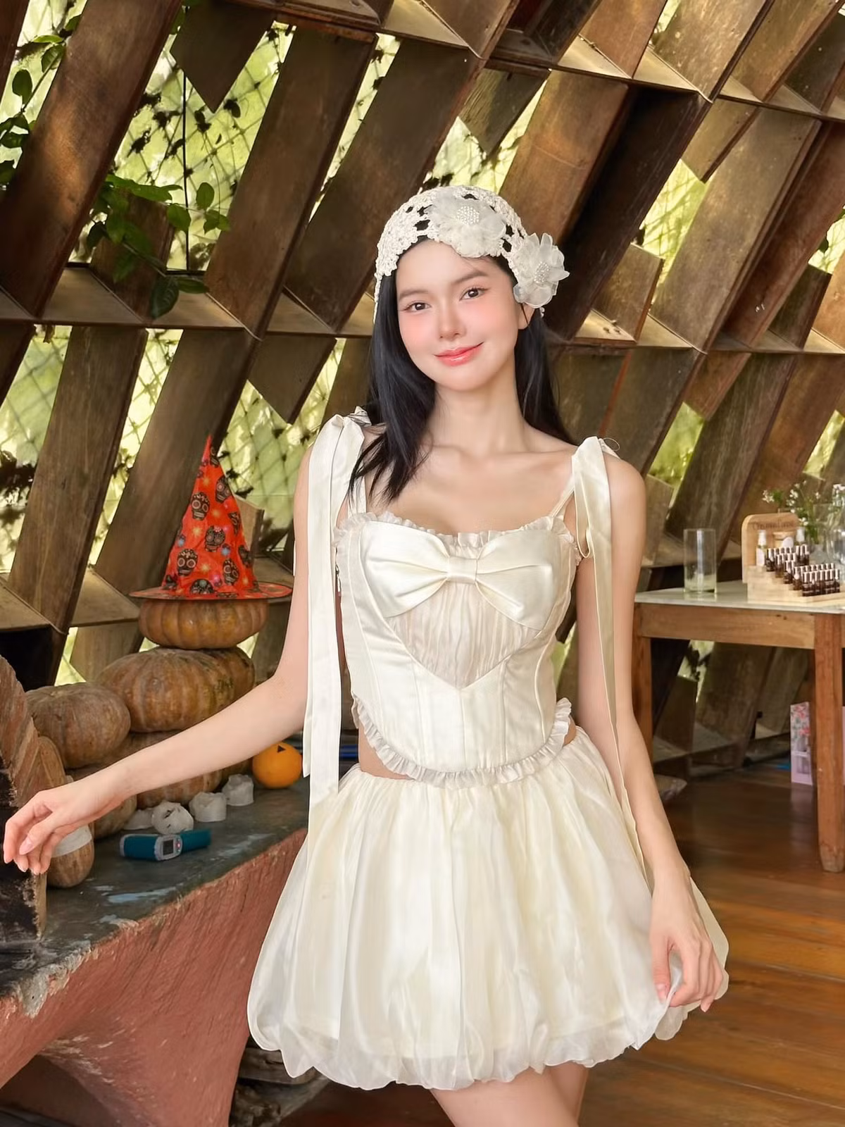 Diễn viên Yên Đan mặc trẻ trung, xinh đẹp. Ảnh: FB Yên Đan Đỗ