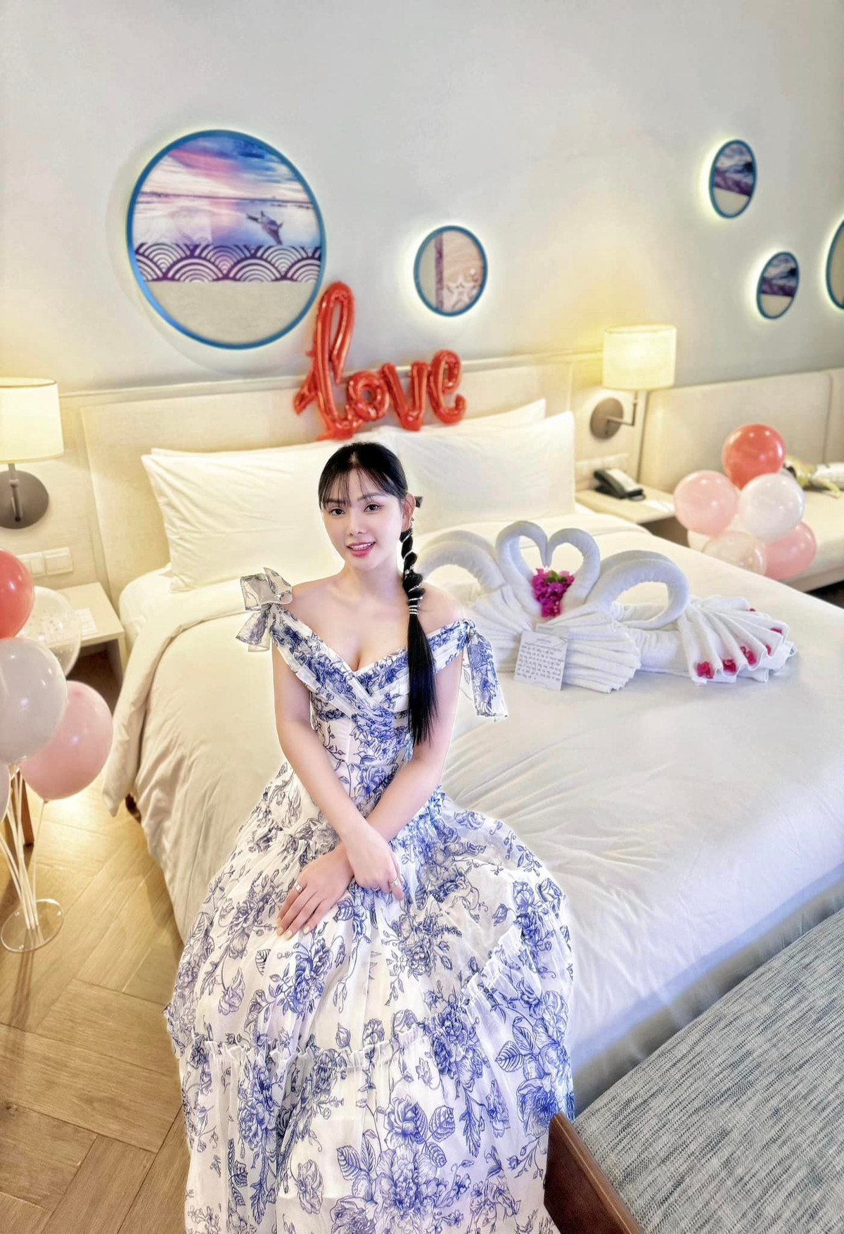 Ca sĩ Thu Thuỷ kỷ niệm ngày yêu. Ảnh: FB Nguyễn Thu Thuỷ