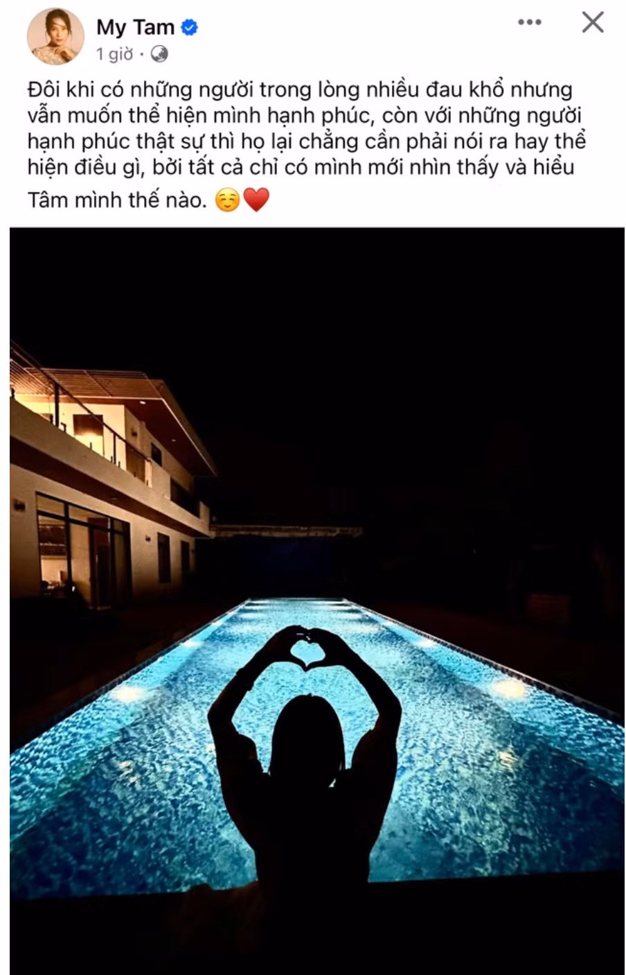 Mỹ Tâm đăng bài ẩn ý kèm hành động làm hình trái tim trong ngày sinh nhật của Mai Tài Phến.