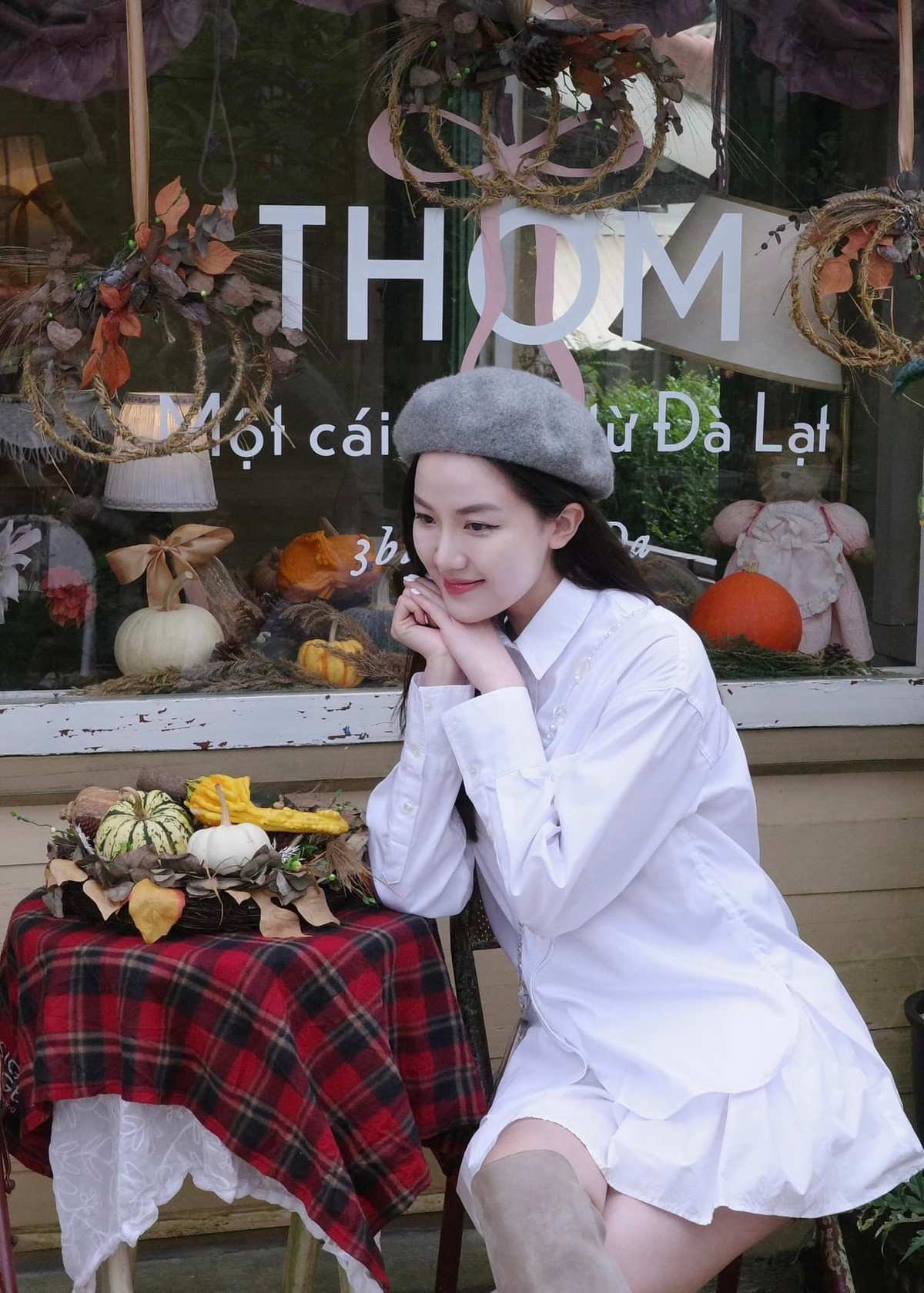 Diễn viên Lương Thanh check in Đà Lạt. Ảnh: FB Lương Thanh