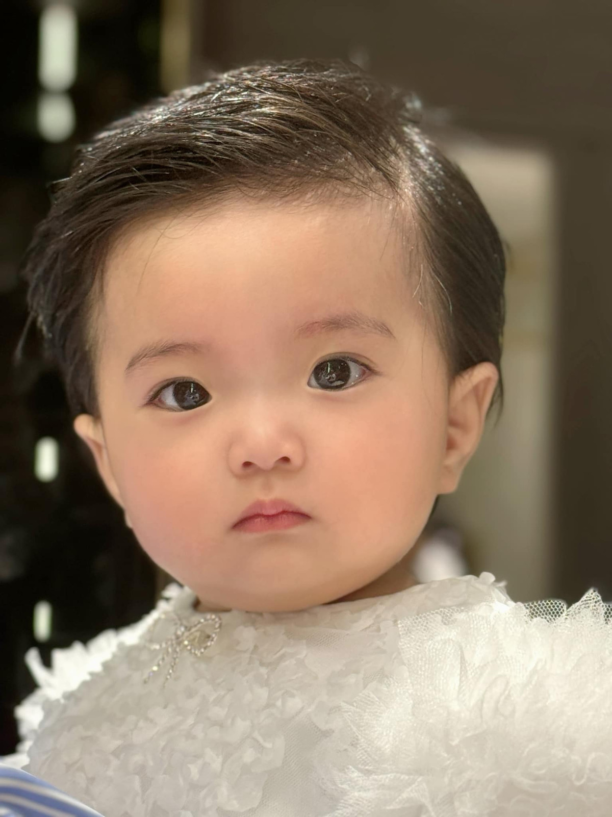 Khánh Thi khoe cận dung mạo ái nữ út tròn 1 tuổi. Ảnh: FB Nguyen Khanh Thi