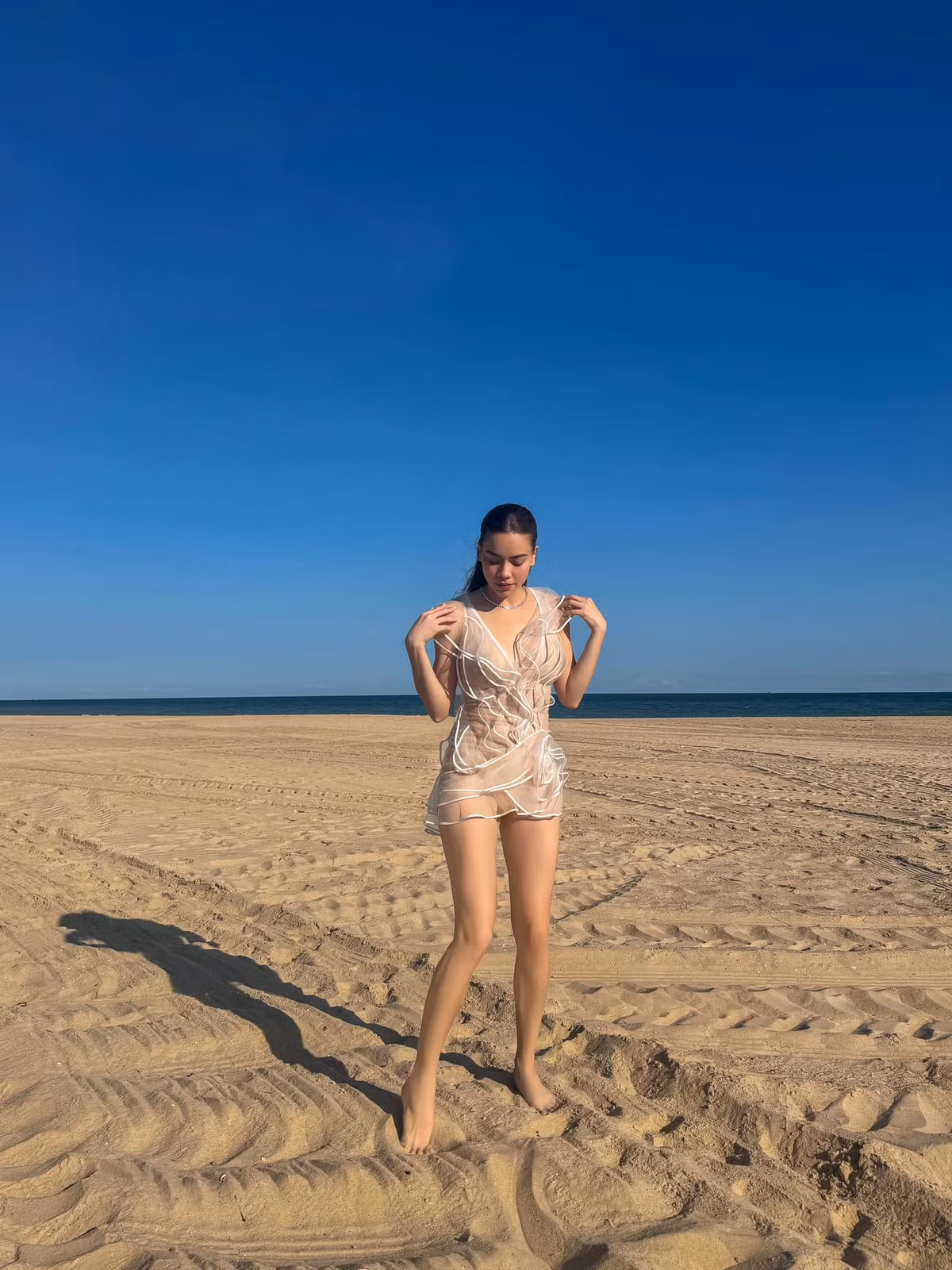 Bộ cánh xuyên thấu của Hồ Ngọc Hà thậm chí còn khiến nhiều người "nóng mắt" vì để lộ nhiều da thịt.