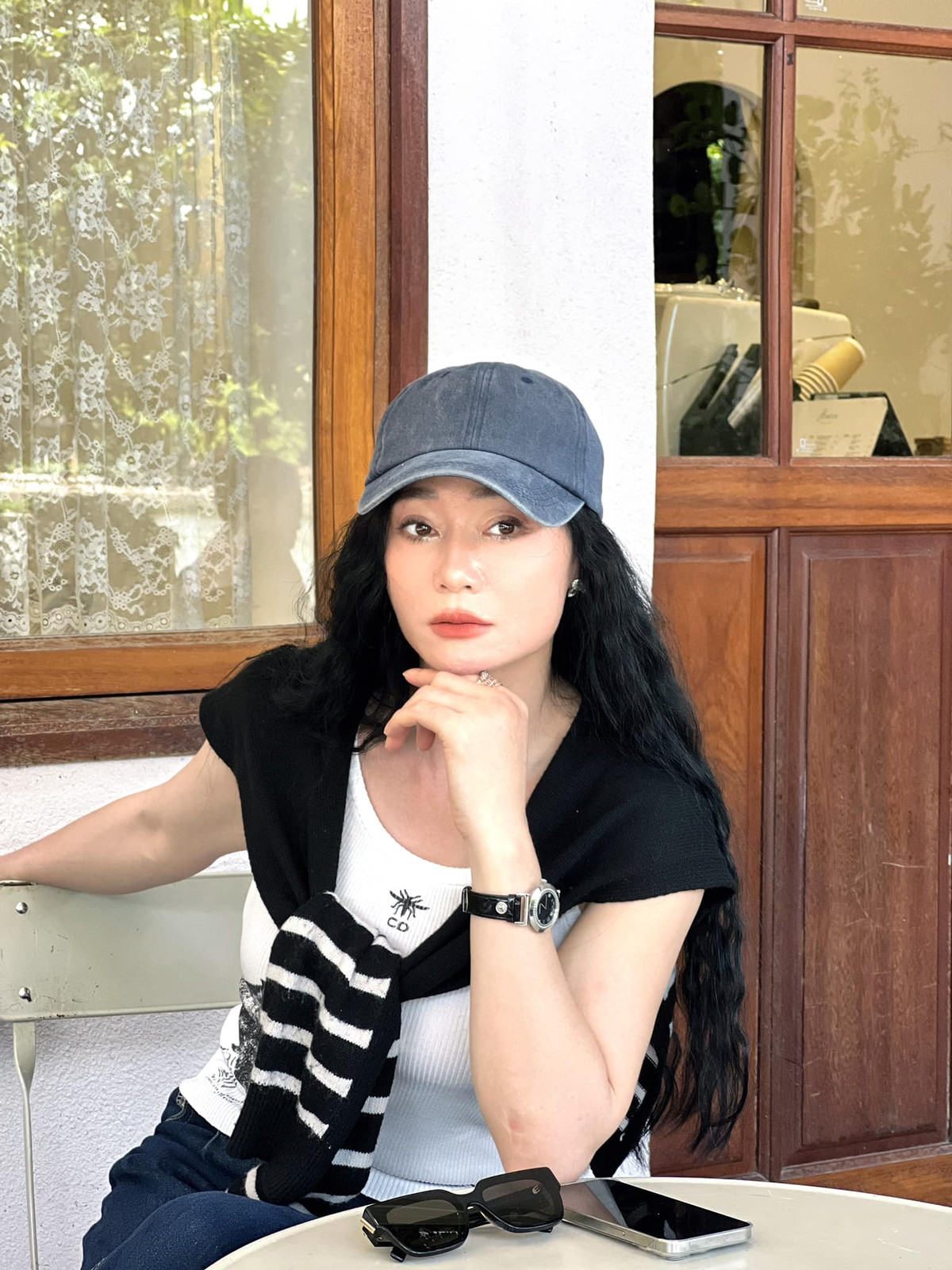 NSƯT Quách Thu Phương ăn mặc trẻ trung. Ảnh: FB Quách Thu Phương