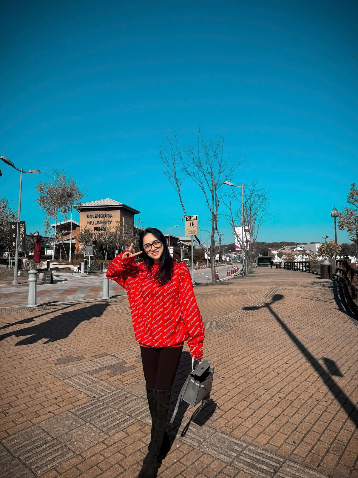 Hương Giang tươi tắn trong chuyến du lịch Hàn Quốc. Ảnh: FB Nguyễn Hương Giang