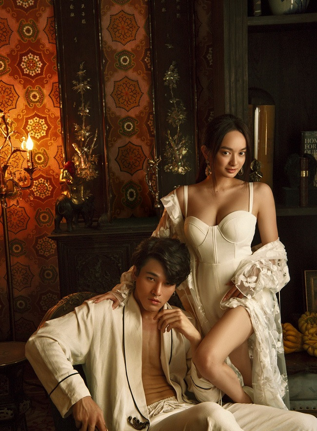 "Mỹ nhân trăm tỷ" Kaity Nguyễn tiếp tục xuất hiện trong dự án phim "Gái già lắm chiêu V". Khác với những bộ phim trước, lần này nữ diễn viên 9X đảm nhận vai tiểu thư Lý Linh, xuất thân trong một gia đình thượng lưu, sống như một bà hoàng. Ảnh: Dân Việt