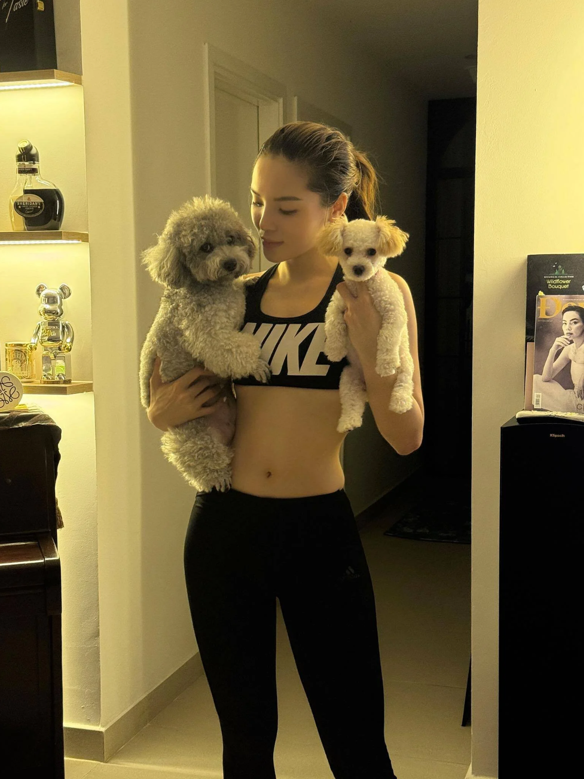 Hoa hậu Kỳ Duyên tích cực tập luyện để giữ vóc dáng và vòng eo thon gọn.