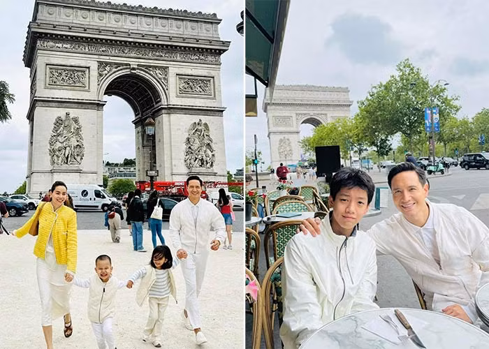 Hồ Ngọc Hà cùng Kim Lý cho hai con sinh đôi Lisa và Leon cùng con trai riêng Subeo đi nghỉ hè ở Pháp.