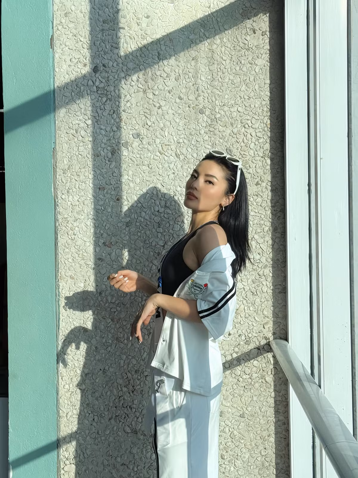 Hoa hậu Kỳ Duyên diện trang phục năng động trong ngày thứ 12 thi Miss Universe 2024. Ảnh: FB Hoa hậu Nguyễn Cao Kỳ Duyên