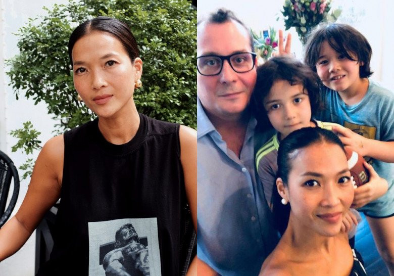 Bằng Lăng không ít lần chia sẻ hình ảnh gia đình nhỏ lên mạng xã hội. Hai con trai của cựu siêu mẫu thừa hưởng "gen tóc xoăn" từ bố người Đức và đôi chân dài của mẹ.