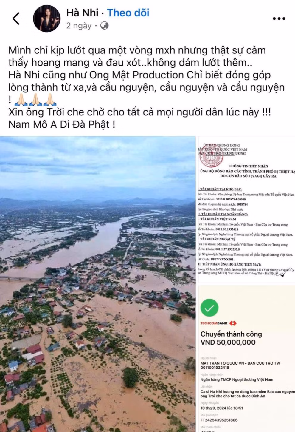 Bên cạnh những nghi ngờ, không ít người phát hiện ra điểm không hợp lý bởi lẽ nội dung chuyển khoản trong bản sao kê và nội dung do Hà Nhi đăng tải có sự khác biệt rất lớn. Ảnh: Saostar