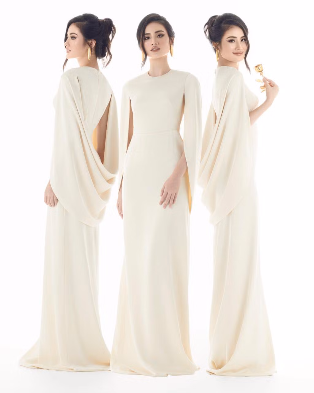 Làn da trắng mịn, nụ cười tươi tắn cùng thần thái tự tin của cô luôn thu hút mọi ánh nhìn.