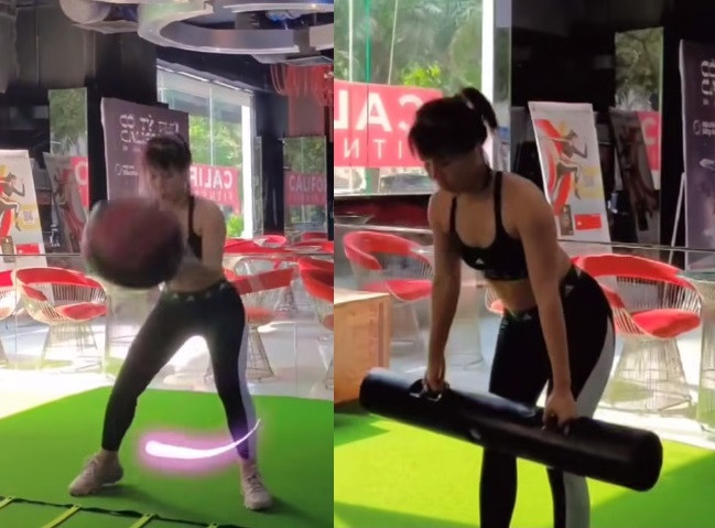 Vốn không nặng nề chuyện ăn kiêng nên chị Lan Phương dành nhiều thời gian cho việc luyện tập.