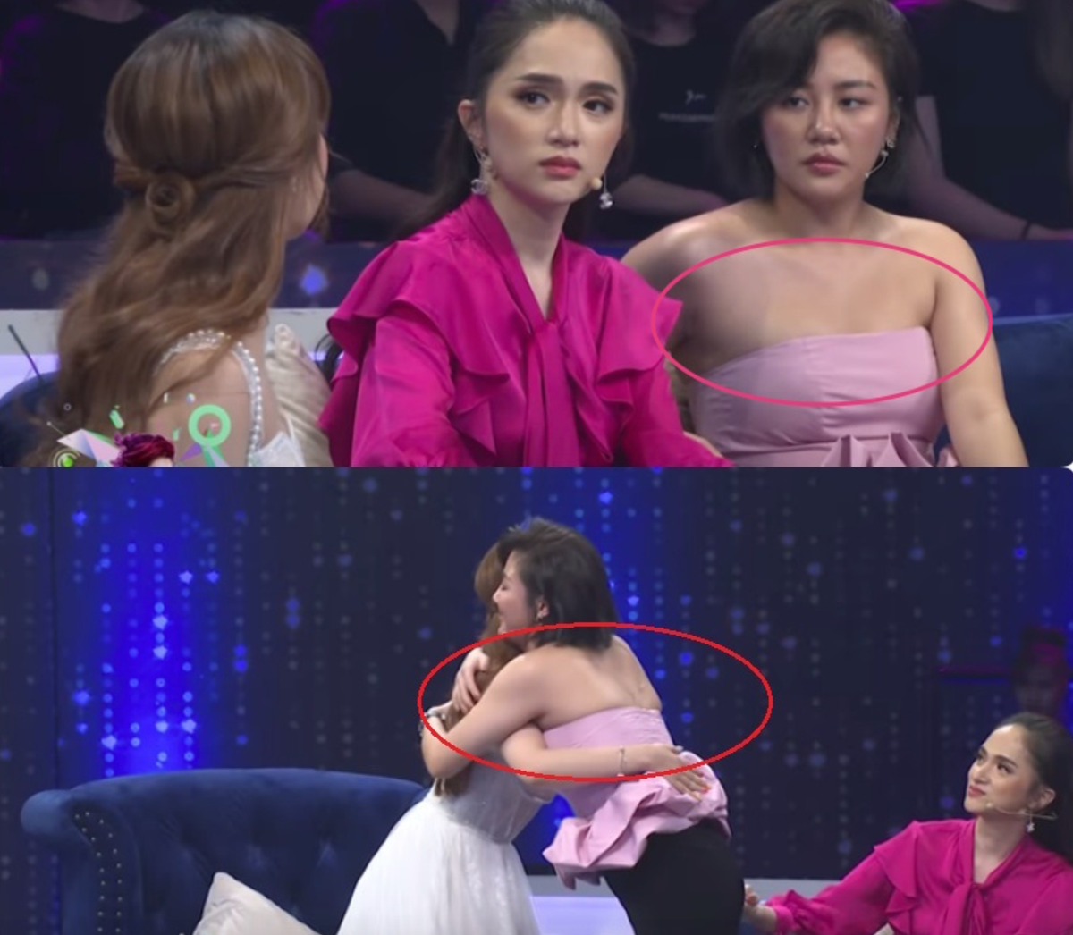 Ca sĩ Văn Mai Hương diện một set đồ khá ôm dáng, tuy nhiên lại lộ mỡ lưng hay phần vai u thịt bắp. Ảnh: Pháp luật và bạn đọc