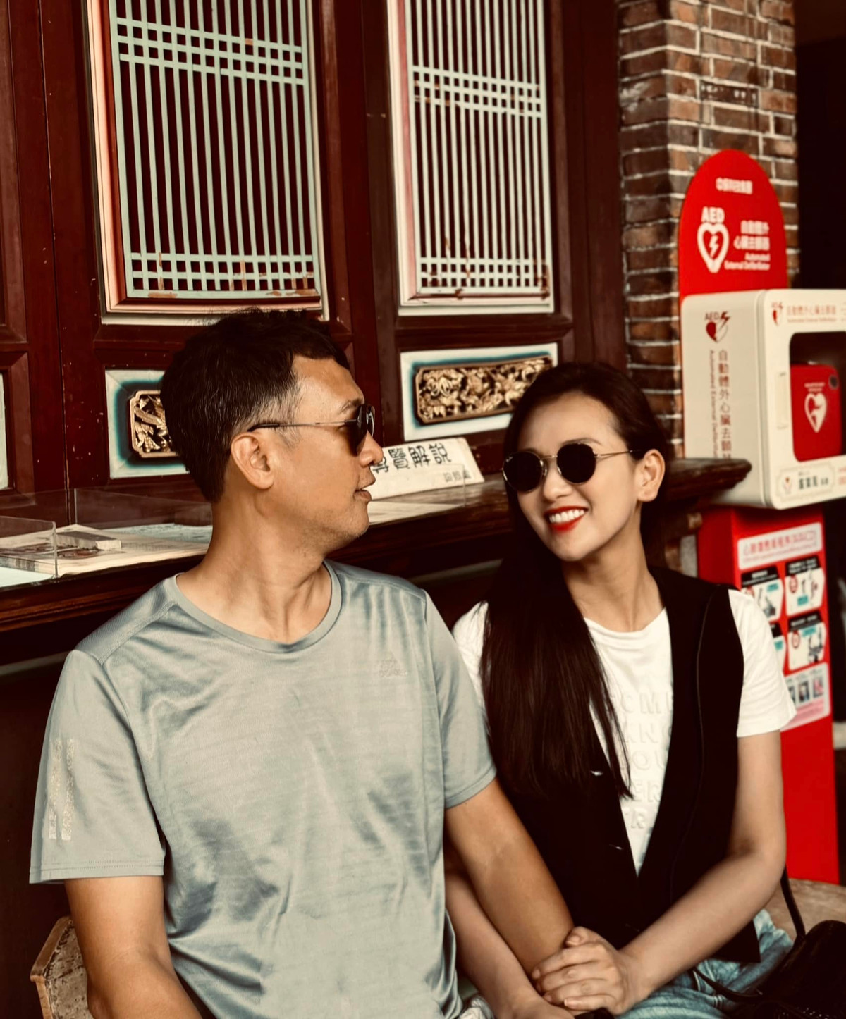 Lã Thanh Huyền cùng chồng đi Đài Loan. Ảnh: Lã Thanh Huyền