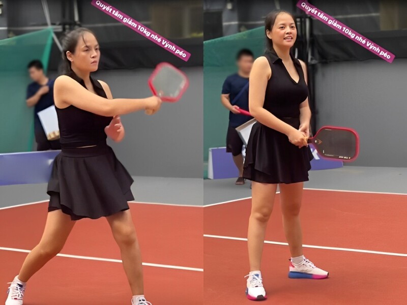 Qua một số video do Thu Quỳnh đăng tải gần đây có thể thấy, vóc dáng của cô vẫn lộ rõ mỡ thừa, trông kém thon gọn, đặc biệt là vùng bụng. Sau 2 lần sinh nở, thân hình nữ diễn viên thay đổi nhiều hơn so với trước. Ảnh: FB Nguyễn Thu Quỳnh