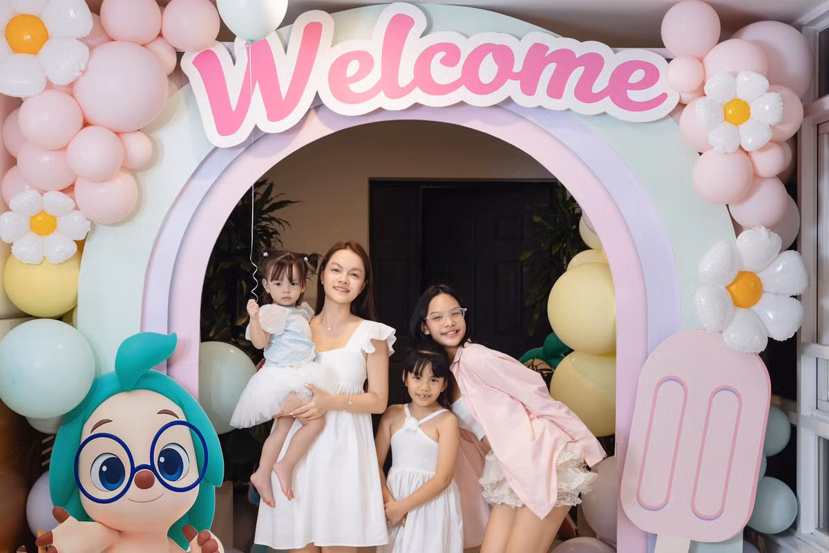 Phạm Quỳnh Anh tổ chức tiệc sinh nhật hoành tráng cho con gái út. Ảnh: FB Phạm Quỳnh Anh