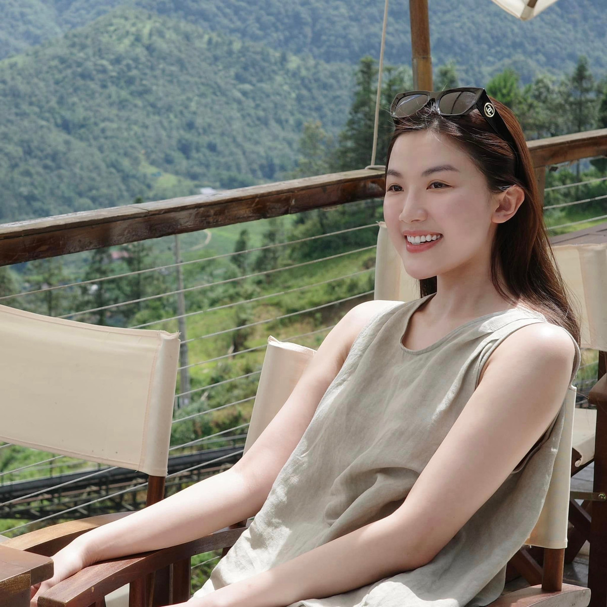 Diễn viên Lương Thanh đi du lịch khám phá. Ảnh: FB Lương Thanh