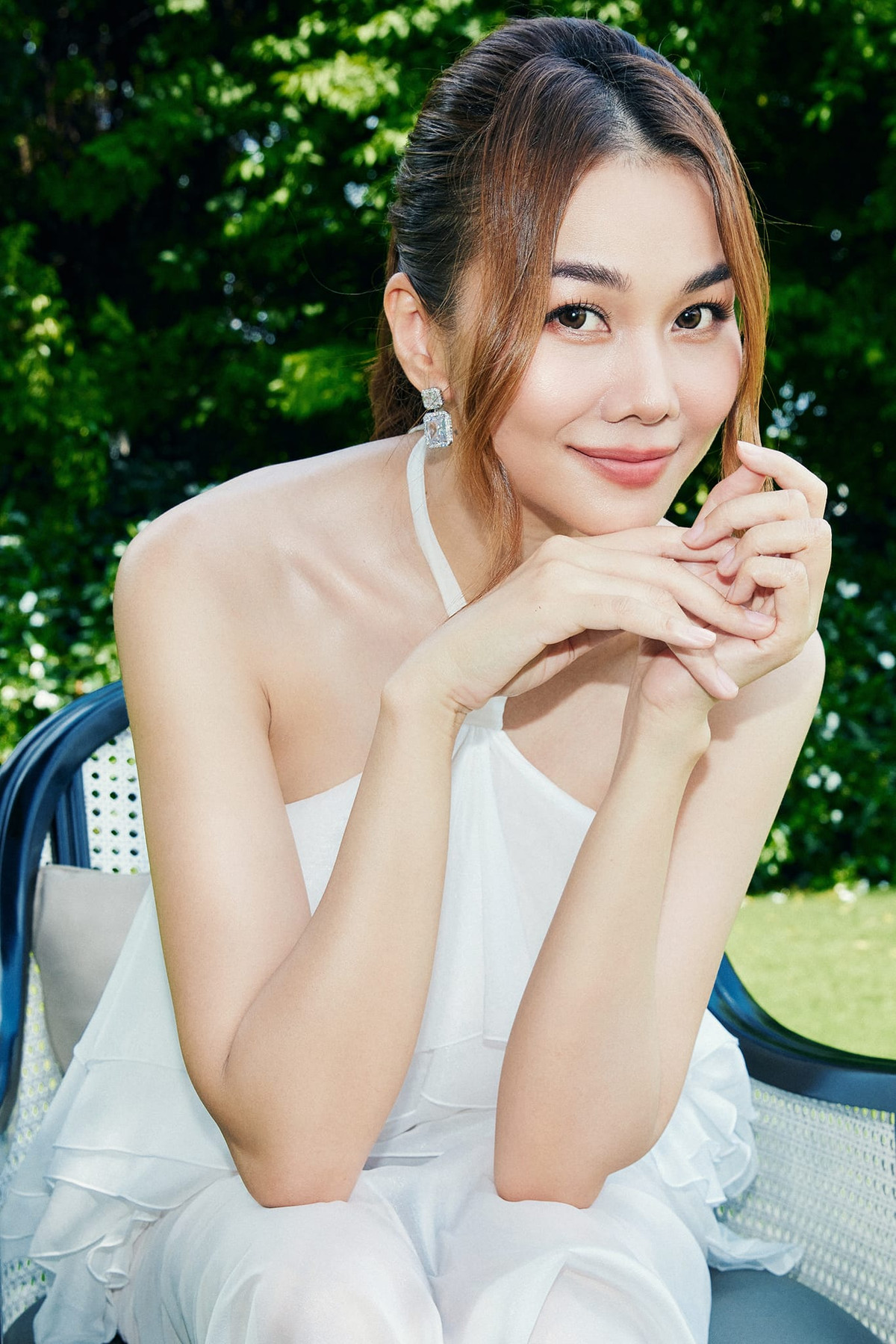 Siêu mẫu Thanh Hằng xinh đẹp trong một sự kiện.