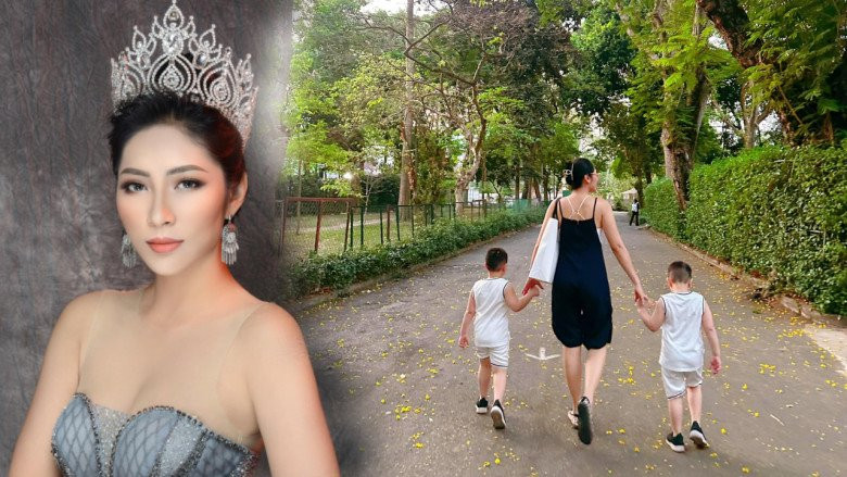 Sau thời gian "ngụp lặn" trong đau khổ, Hoa hậu Đại dương 2014 chọn công việc bán hàng online để kiếm tiền và nuôi 2 con. May mắn, con đường kinh doanh thuận lợi giúp cô cải thiện cuộc sống. Ảnh: Phụ nữ và Pháp luật