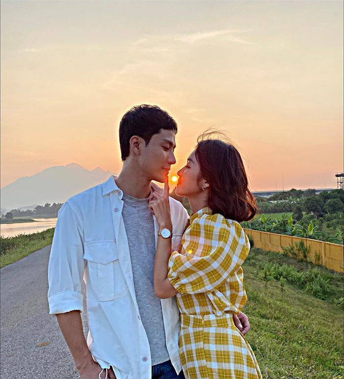 Thanh Sơn - Khả Ngân trong phim "11 tháng 5 ngày". Cũng từ bộ phim này cả hai bị nghi phim giả tình thật.